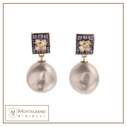 Orecchini Medievale pave' viola | Gioielli De Nobili